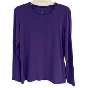 Marc Cain | Essential Tee Shirt Long Sleeve Elastane Purple Size 5 Small